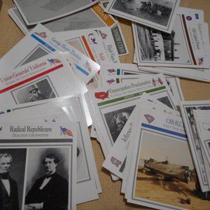 Lot 35 Civil War Atlas Editions Cards Vintage Ephemera